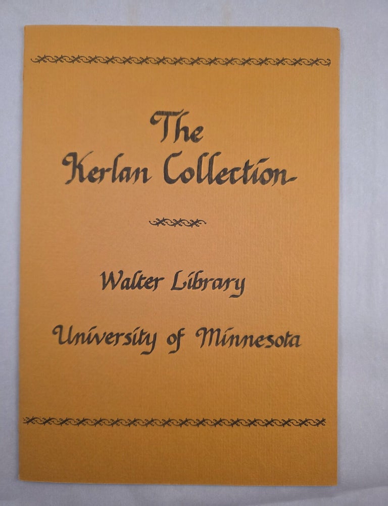 Item #50225 The Development of the Kerlan Collection Since 1949. Karen Anne Nelson, Irvin Kerlan.