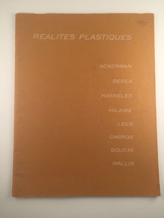 Item #7866 Realites Plastiques. March 22 - April 21 NY: French Cultural Services, 1973