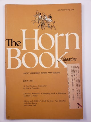 Item #9057 Horn Book Magazine. June, 1974. Paul Heins