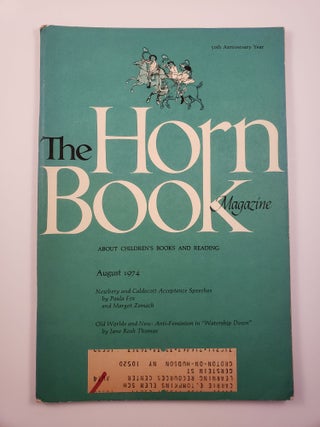 Item #9060 Horn Book Magazine. August, 1974. Ethel Heins