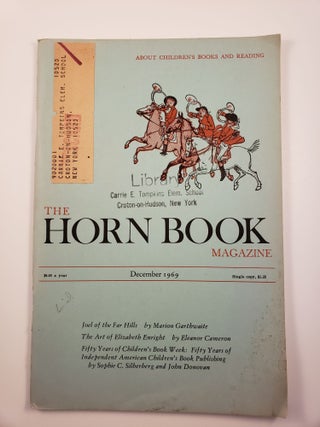 Item #9062 Horn Book Magazine. December, 1969. Paul Heins
