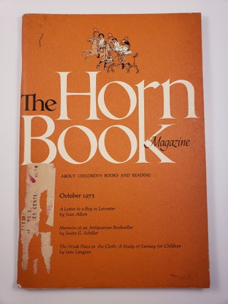 Item #9218 Horn Book Magazine. October, 1973. Paul Heins