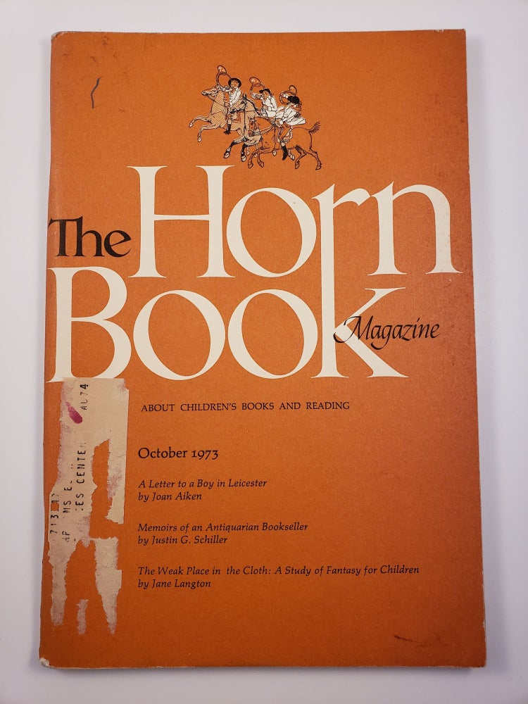 Item #9218 Horn Book Magazine. October, 1973. Paul Heins.
