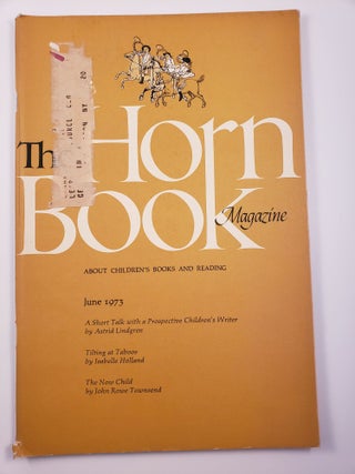 Item #9219 Horn Book Magazine. June, 1973. Paul Heins
